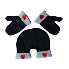 Couple Holding Hands Gloves Thick 2 Person Mittens for Running Hiking Skiing