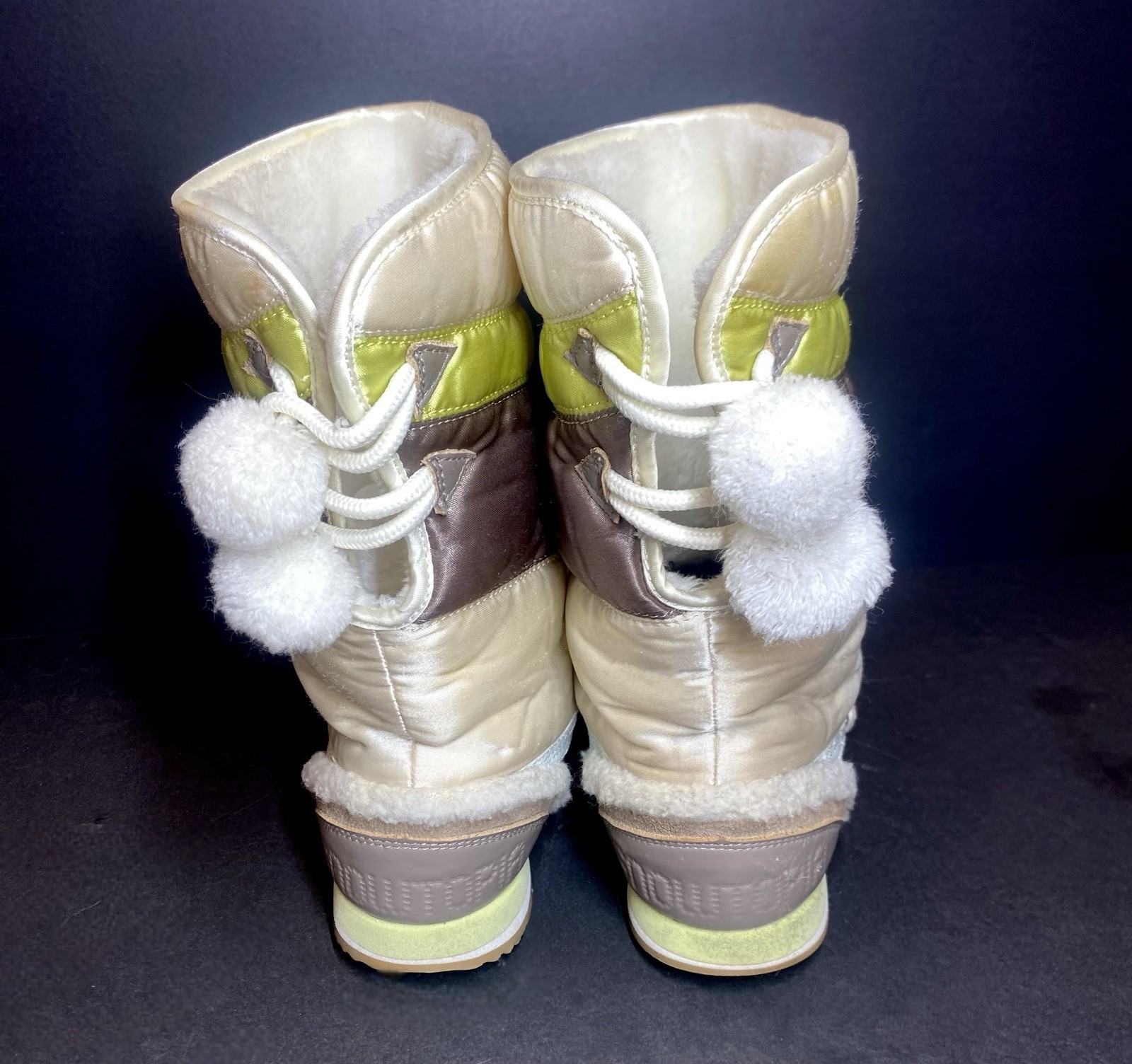 VTG Asics Onitsuka Tiger Snowtopia  Winter Snow Boot Womens Sz 6 Faux Fur Nylon thumbnail 3