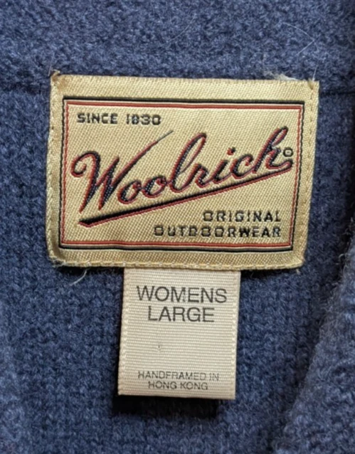 Vintage WOOLRICH Women's Wool Vest Smoked Pearl Collared Leaf Buttons Size Large - Image 2 of 4