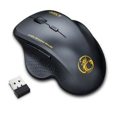 2.4GHz Wireless Optical Mouse Gaming Mice w/ 6 Buttons USB Receiver for Laptop
