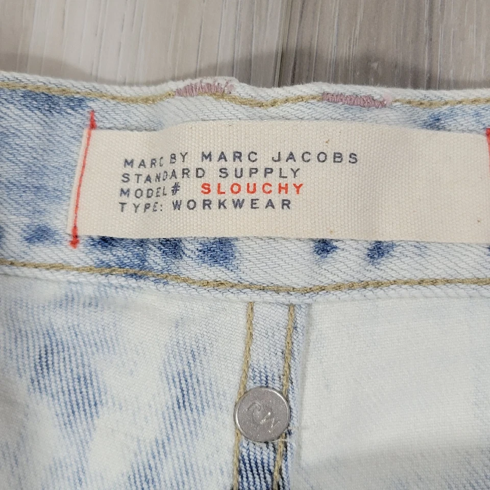 Pantalones Cortos Marc By Marc Jacobs Para Mujer 25 Denim Lavado Ligero Slouchy Margarita Nuevos Foto 4 de 4