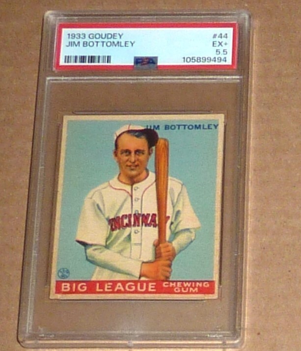 1933 GOUDEY / #44 JIM BOTTOMLEY (REDS) PSA 5.5 / HALL OF FAMER