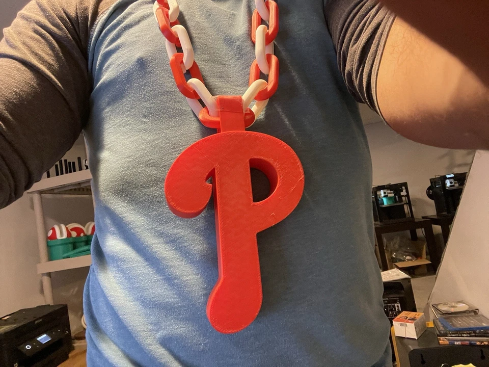 Philadelphia Phillies Jumbo Logo Chain Necklace - Image 2 of 2