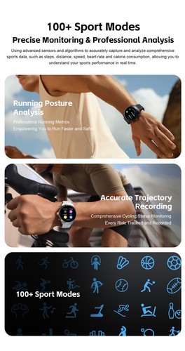 Bluetooth Headset Smart Watch Touch Screen Music Call Wristwatches for CellPhone - 第 10/18 張圖片