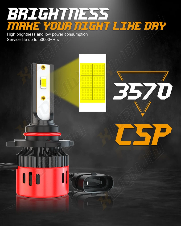 适用于 2008 - 2019 年 MACK CXU 卡车 CXU600 9005 9006 LED 车头灯灯泡 高/低光束 A+ — 第 2/4 张图片