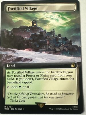 MTG Fortified Village 0497 |vollständige Kunst | Neuwertig | Dr. Who | 2023