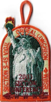 2003 Section Conference Section S4S Vigil Ordeal Luncheon ORG Bdr. [MX-10329]
