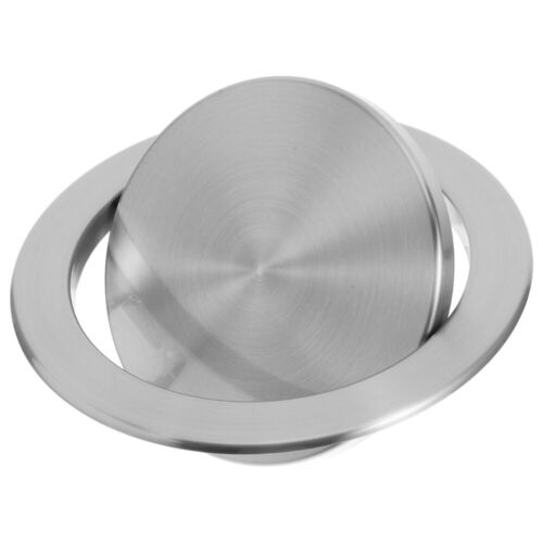 Recessed Countertop Cover Trash Bin Built-in Flap Lid Stainless Steel Garbage