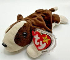 Ty Beanie Baby Bruno The Dog 1997 5th Gen Swing Tag 6th Gen Tush Tag Stamp 200