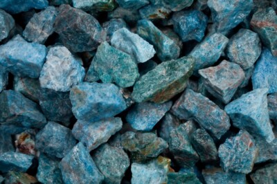 2 lbs Blue Apatite Rough Stones -Natural Crystal Mineral Rock Specimens Tumbling