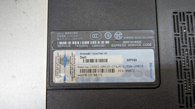 Dell System Vostro 3750 Laptop Core i3-2330M @ 2.20GHz 8GB RAM