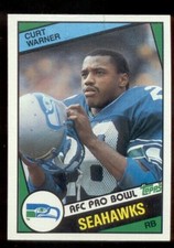 1984 Topps CURT WARNER Seattle Seahawks Rookie Card. rookie card picture