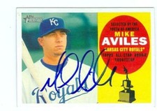 Mike Aviles autographed baseball card 2009 Topps Heritage #319 All Star Rookie