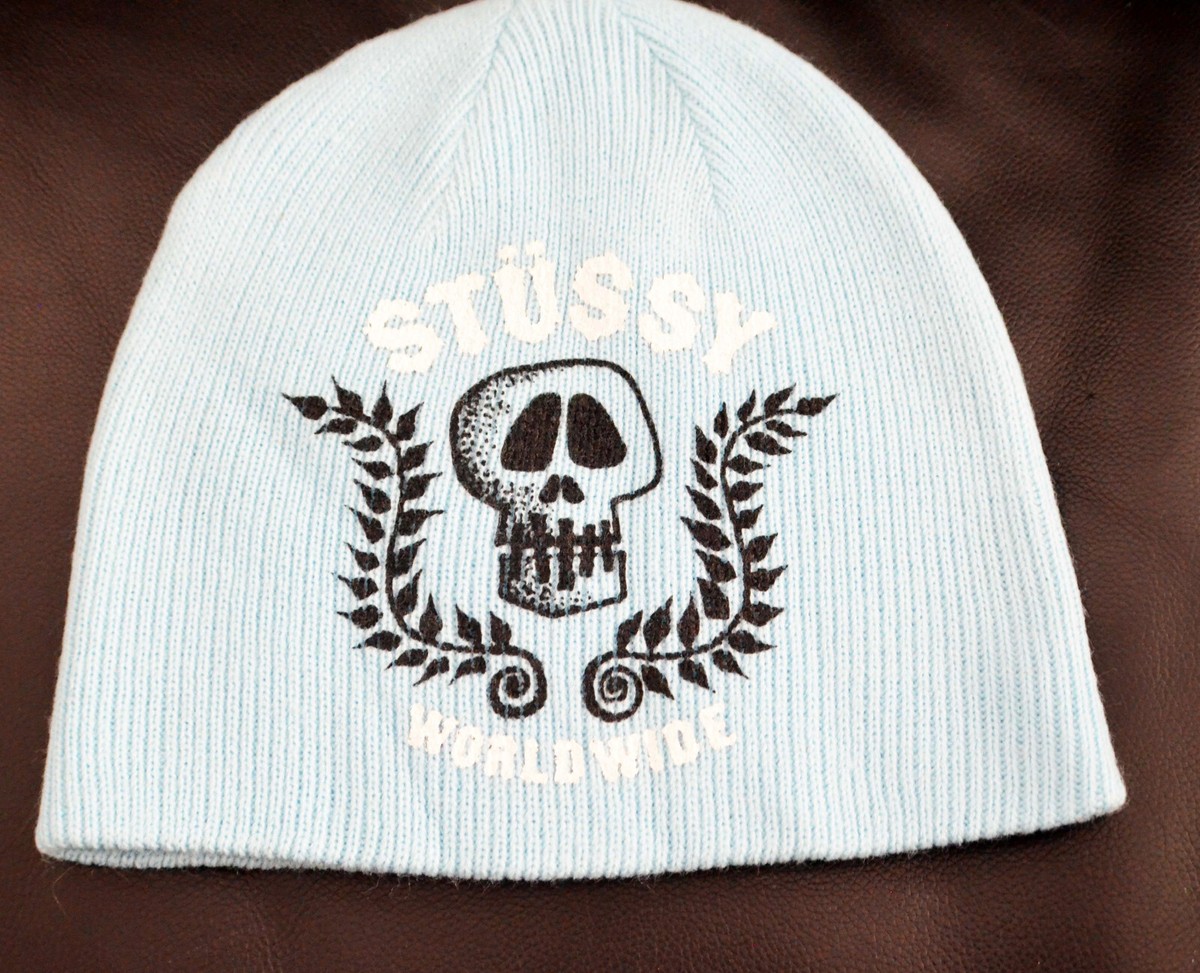 Stussy Skull Wreath Beanie Blue color | eBay Stussy Skull Wreath Beanie Blue color | eBay