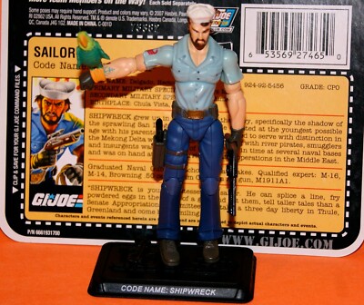 GI JOE 25TH SHIPWRECK & POLLY SHARK TATOO VARIANT LOOSE COMPLETE