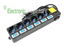 MULTIPRESA CIABATTA NERA A 6 POSIZIONI E 6 INTERRUTTORI MIT-6SB 33500145