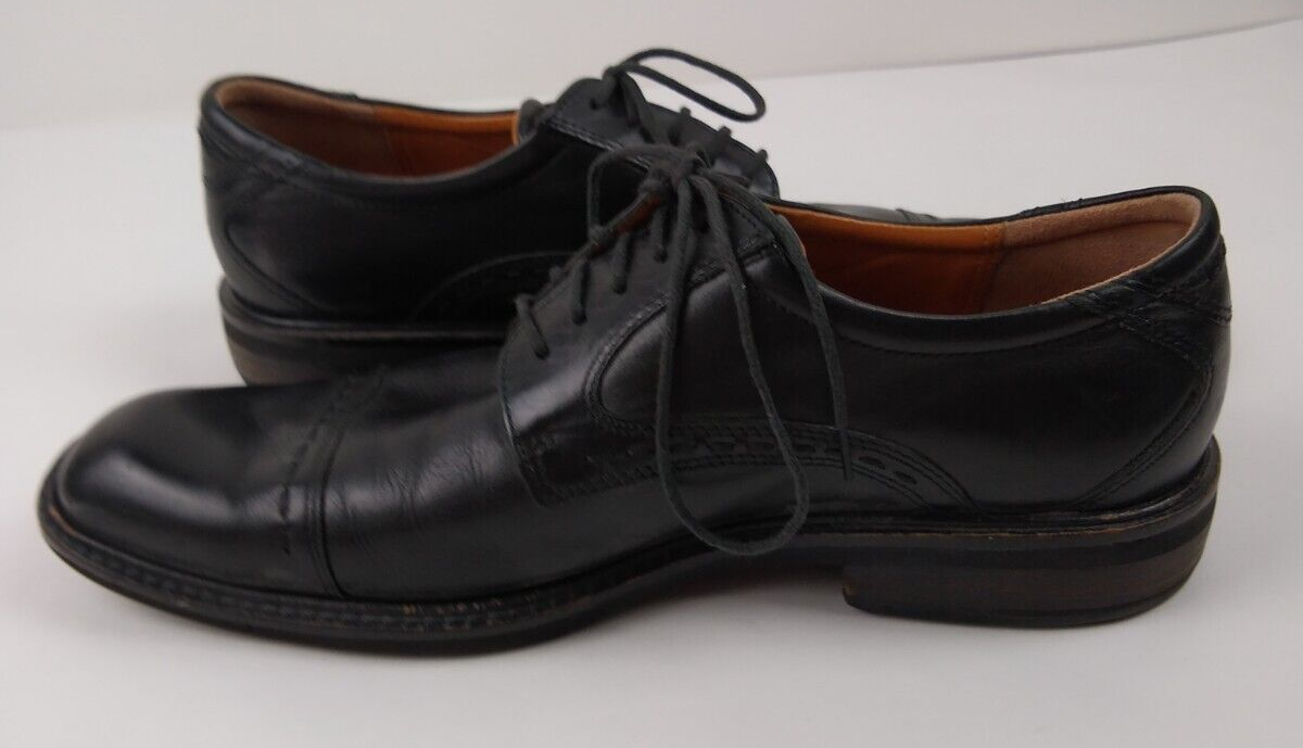 SAOLA Scarpe eleganti Oxford stringate da uomo Ecco Shock Point in pelle nera taglia 41 US 7 7 5