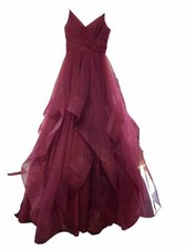 terani couture burgundy princess style prom dress size 6