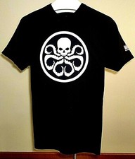MARVEL HYDRA T-SHIRT - Boys / Girls, Black White, Youth, Kids, Comic Con,Skull