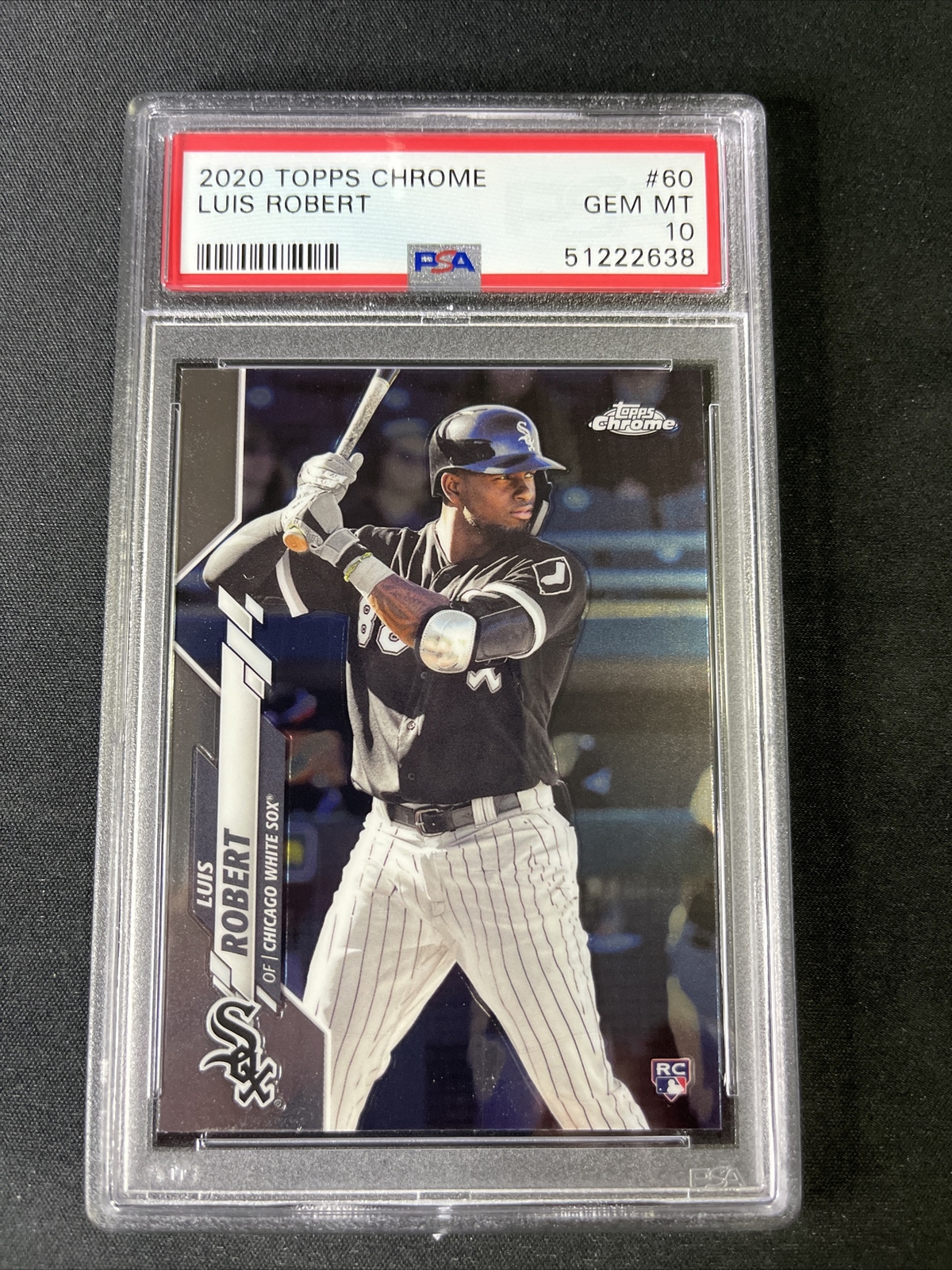 Luis Robert 2020 Topps Chrome #60 RC Rookie Card PSA 10 Gem Mint White Sox 2638