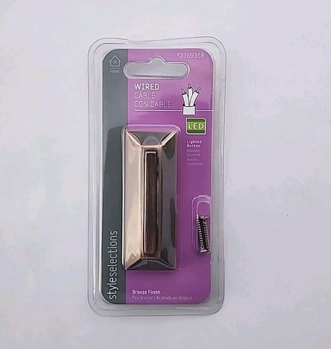 New 🔥 Wired Style Selections Bronze Finish Doorbell Button LED #2369368 Sealed