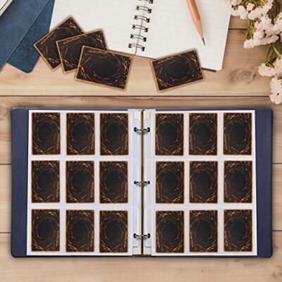 9 sleeve card protectors binder sheet 540 Pockets Card Sleeves Binder Sheets 9 Pocket Page Protector for Trading  Cards
