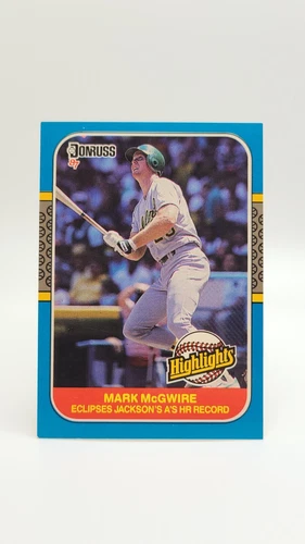 1987 Donruss Highlights Baseball Mark McGwire #46 Oakland Athletics 