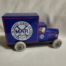 Vintage Marx Collector Series Blue Tin Delivery Truck Made in USA Nostalgic