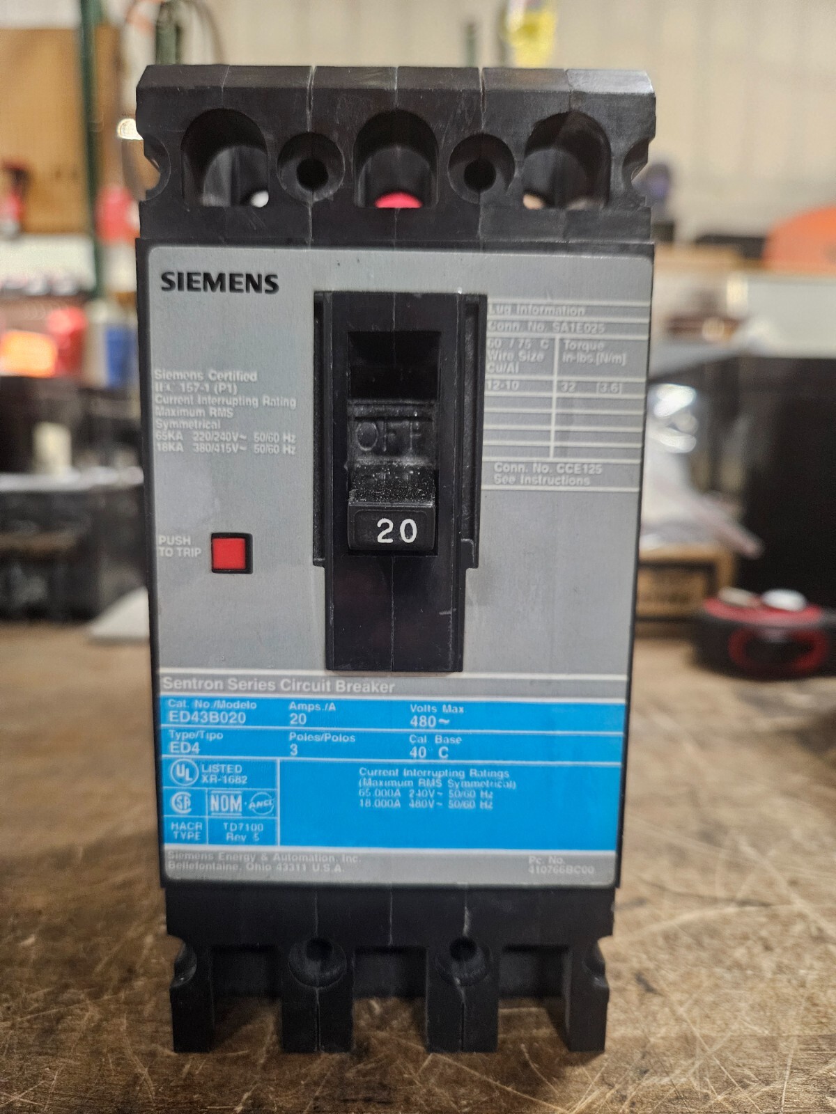 Siemens Circuit Breaker #ED43B020