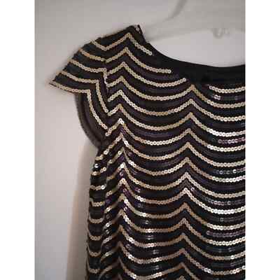 Nine West Dress Black Glittery Sequin Evening Dress 2 | eBay