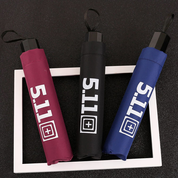 Paraguas unisex totalmente automático 5.11 3 plegables a prueba de viento