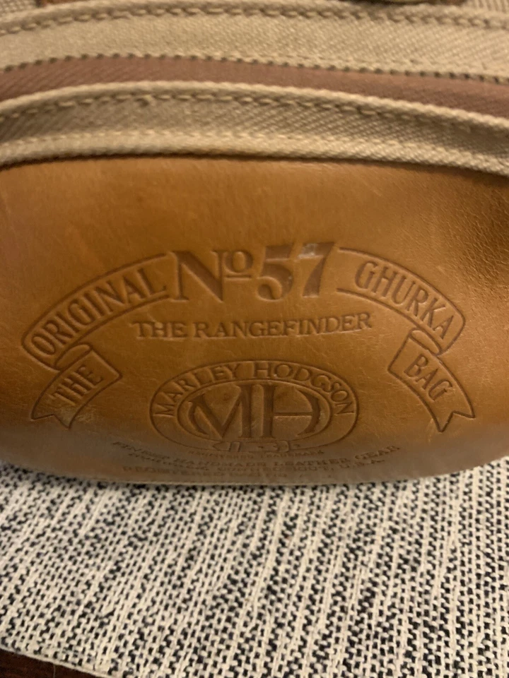 Bolso para cámara Ghurka Marley Hodgson Nº 57 “Rangefinder” caqui sarga pre-debido Foto 2 de 4