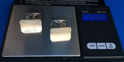 VINTAGE MODERNIST STERLING SILVER 925 BJERRING CUFFLINKS - DENMARK
