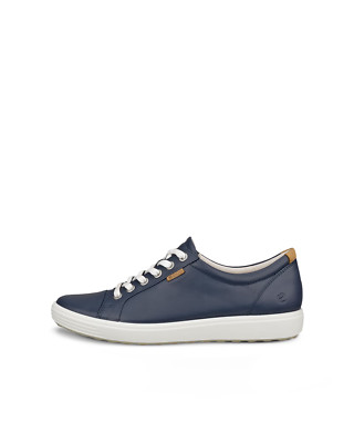 Ecco Soft 7 navy Leather Women's Sneaker Sz 37 / 38 (175.00)