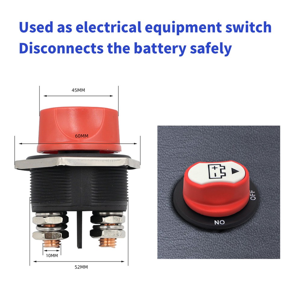 Battery Isolator Switch 200A Disconnect Power Cut ON/OFF for Car Boat