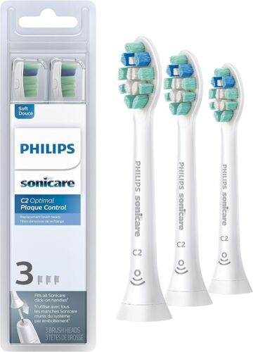Philips Sonicare C2 Optimal Plaque Control Tooth Brush Replacement Heads 3pk