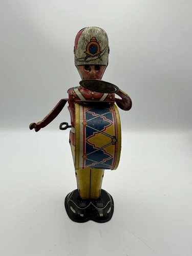 RARE! VINTAGE MARX WIND UP TIN LITHO GEORGE THE DRUMMER BOY - WORKS