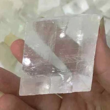 50-70g Natural Optical Calcite Raw Iceland Spar Mineral Specimen Crystal Healing