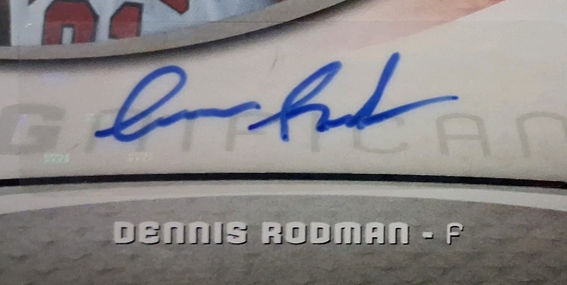 2005 SP GAME USED - DENNIS RODMAN AUTO /100 : CHICAGO BULLS / RARE / BOOKEND view 8