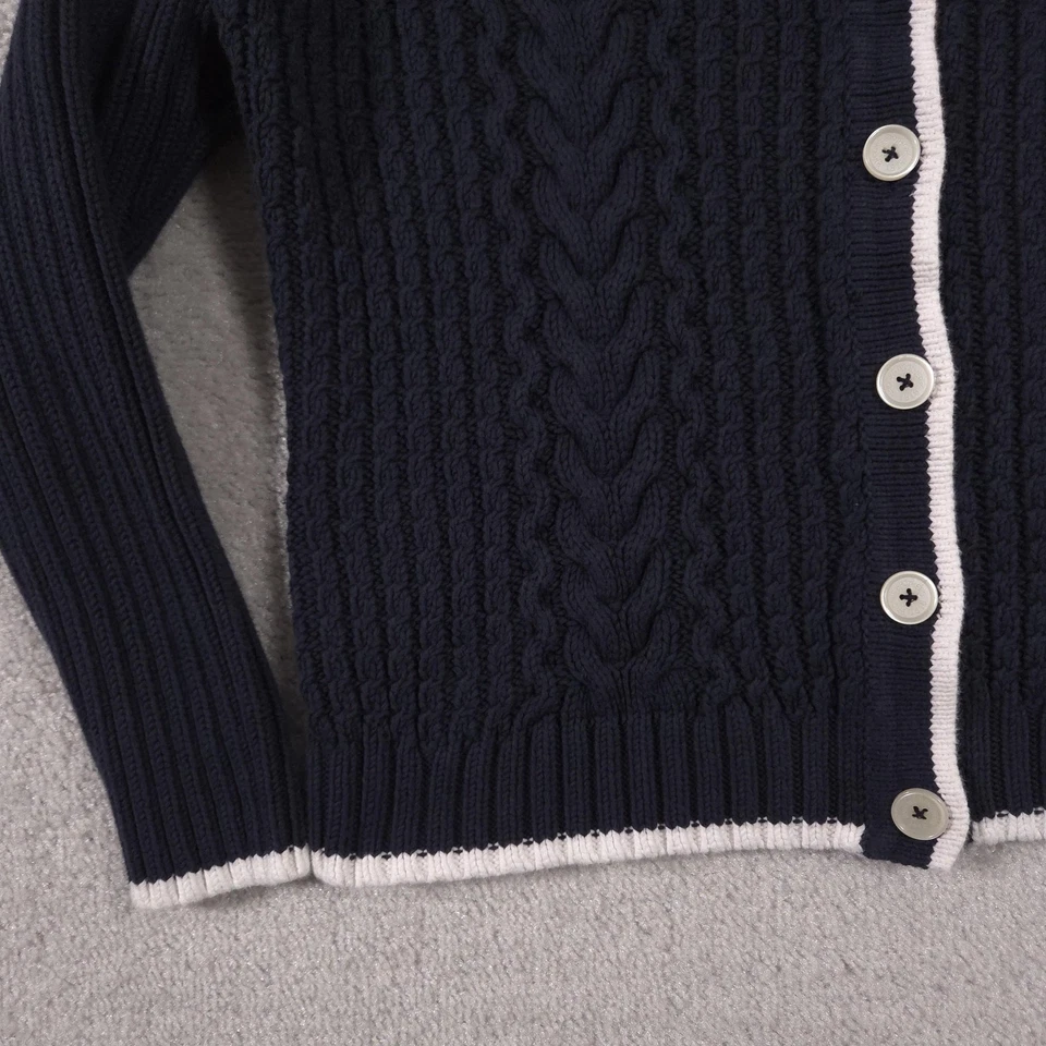 Женский свитер Brooks Brothers XL темно-синий кардиган с ложным вырезом на пуговицах спереди - Изображение 4 из 4