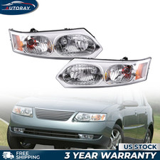 Halogen Headlight Pair Driver Passenger For 2003-2007 Saturn Ion Sedan Halogen Headlight Pair Driver Passenger For 2003-2007 Saturn Ion Sedan