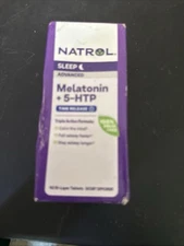 Natrol Advanced Sleep Melatonin + 5HTP, Dietary Sup for Restful Sleep,60-08/2025