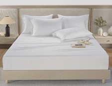 Hotel Signature 800 Thread Ct 4-piece Sheets-King-White-Lightly Used-Partial Set