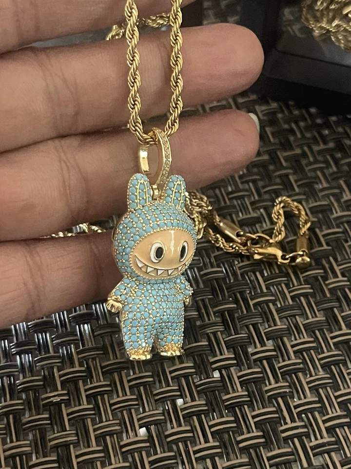 Labubu Pendant 18k Gold Plated On a 22” Rope Chain. - Image 4 of 4