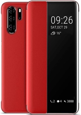 Huawei P30 Pro Schutzhülle, Smart View Cover, Klappetui, Leder, Flip Cover,