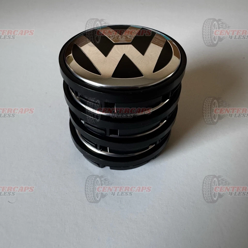 Tapacubos central rueda 4 VW Volkswagen 56 mm 2,2" 1J0-601-171 Foto 4 de 4