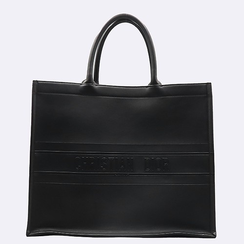 Dior M1286ZGSB Black Calfskin Book Tote Large Tote Bag