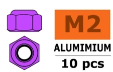 GForce - Purple M2 Self-locking Nuts 10pcs