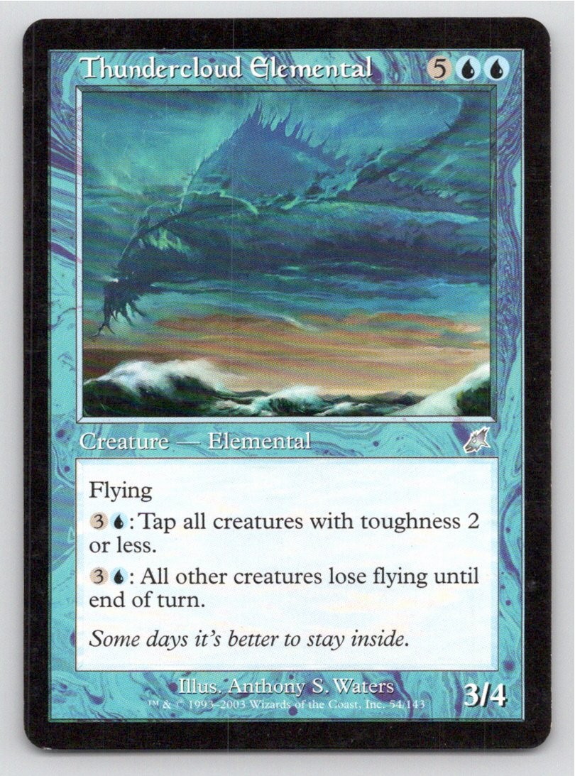Thundercloud Elemental 54 - UC Scourge Magic: The Gathering LP