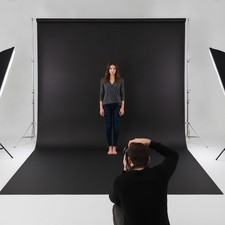 Black Photo Backdrop 10x8ft Durable Polyester for Stunning Shots